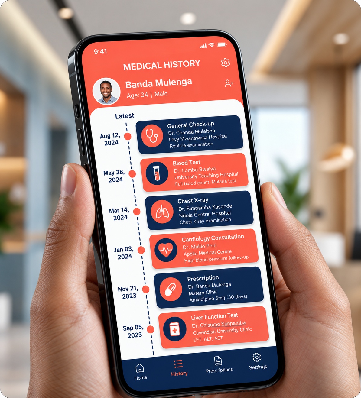 Medical History Timeline UI